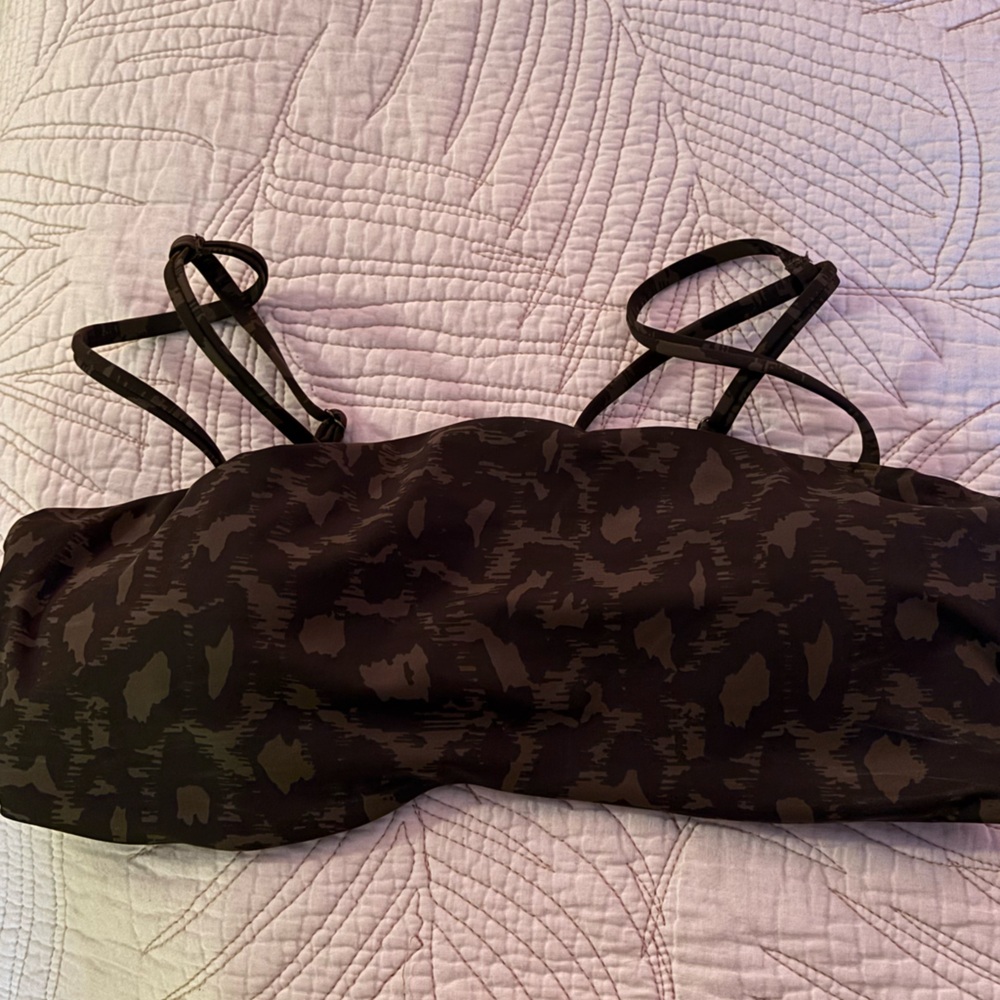Women's Black Patterned Bralette